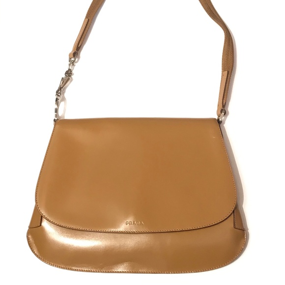 Prada Retro Patent Prada Shoulder Bag - Picture 1 of 8